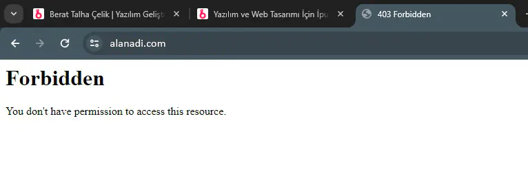 Laravel 403 Forbidden