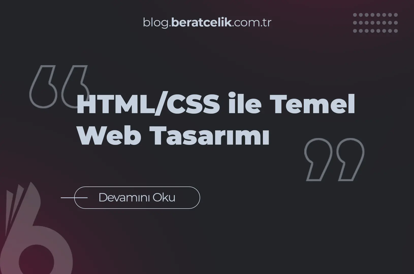 HTML/CSS ile Temel Web Tasarımı